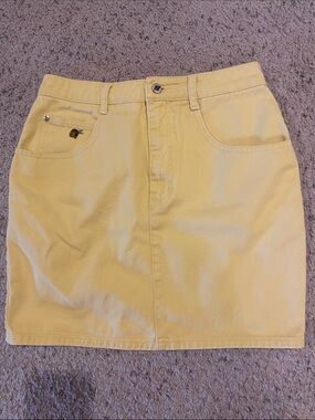 Yellow Women's Casual Mini Skirt